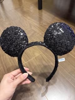 ミッキー　カチューシャ 黒 スパンコールのサムネイル