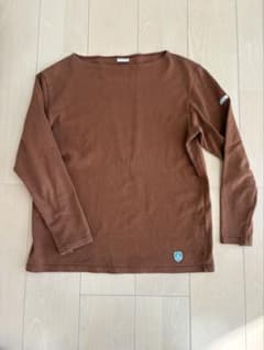 ORCIVAL オーシバル バスクシャツ サイズ4 無地 茶色 メンズ