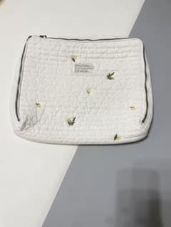 TRICK HOLIC おむつポーチ ホワイト キルティング刺繍のサムネイル