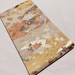 m547 夏帯　鴛鴦　花模様　絽　六通　正絹　袋帯 m801 夏帯 花模様 金彩 絽 六通 正絹 袋帯 - メルカリ