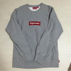 supreme boxlogo crew neck グレーのサムネイル