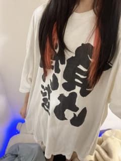働いたら負け 半袖Tシャツ ホワイト 地雷系のサムネイル