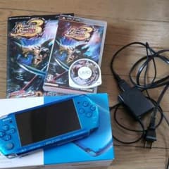 SONY  PSP-3000 VB　ジャンク　 モンハン2nd,3rd付きのサムネイル