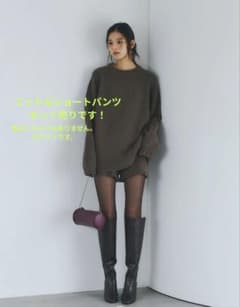 anuans/ウールカシミヤクルーネックプルオーバー/ショートパンツ/セット売りのサムネイル