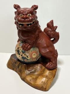 2118九谷焼 時代色絵 小槌に白ねずみ 干支置物 十二支子 縁起物 座布団