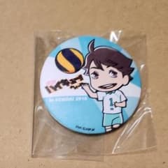ハイキュー!! 非売品 レザー風缶バッジ 及川徹 - メルカリ