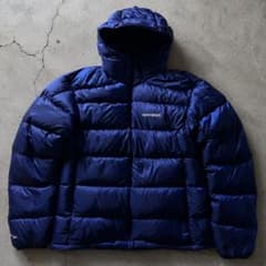 美品□モンベル ライトアルパインダウンパーカ ブルー 1101606 L