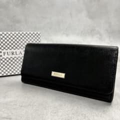 FURLA レザー ブラック レディース 長財布 9540 - メルカリ
