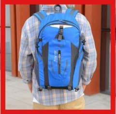 Brand new, unisex backpack, hiking rucksack, lightweight, water-repellent, blue.