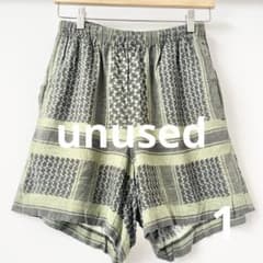 アンユーズドunusedアフガンAFGHAN PRINT SHORTSカーキ - メルカリ
