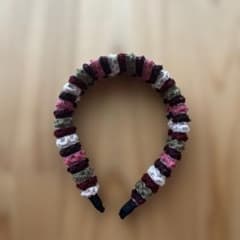 マルチカラー ニット カチューシャ ヘアバンドのサムネイル