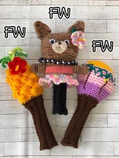 No.365 ゴルフ クラブカバー ヘッドカバー ハンドメイド フラガールのサムネイル