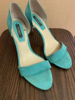 値下げ【美品】ZARA パンプス 23.5cm 37サイズ グリーン ブルーのサムネイル