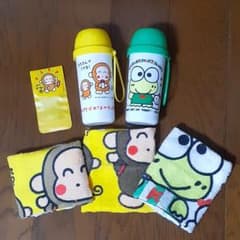 1990年代 けろけろけろっぴ&おさるのもんきち おしぼりケース&おしぼり