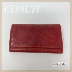 ✨即発送✨COACH キーケース シグネチャー柄 レザー 4連フックのサムネイル