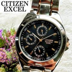 稼働 シチズン エクセル CITIZEN EXCEL クロノグラフ ソーラー時計 