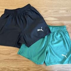 PUMA ハーフパンツ 2枚セット 120cm ブラック グリーンのサムネイル