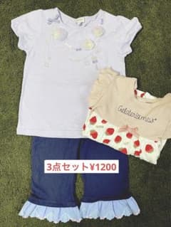 110 ガールズ　女の子　夏服　3点セット　amyfam、SKAPEのサムネイル