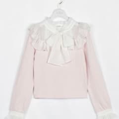 evelyn シフォンリブトップス ピンクのサムネイル