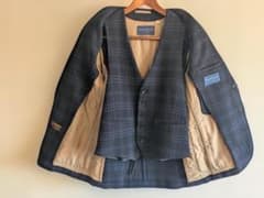 トゥモローランド ピルグリム ベスト付 ウール ジャケット 紺系 