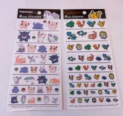 포켓몬 pokemon 4 사이즈 스티커 2장 세트