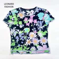 LEONARD FASHION 花柄 半袖 カットソー 黒 マルチカラー L - メルカリ