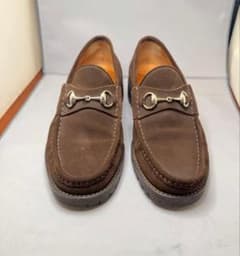 GUCCI グッチ ホースビットローファー スエード ブラウン メンズ 28cm GUCCI グッチ ホースビットローファー スエード ブラウン メンズ 28cm
