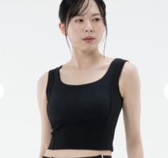 SUKALA ベーシックリブコンビブラトップ　黒　Sサイズのサムネイル