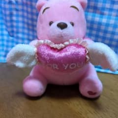 ハート付きピンククマぬいぐるみ - メルカリ