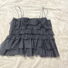OLIVE des OLIVE チュールフリルビスチェ ブラック Fのサムネイル