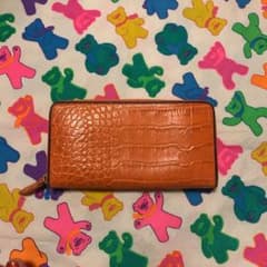 【ｊｊｊクク様　専用】長財布　ウォレット　革　オレンジのサムネイル