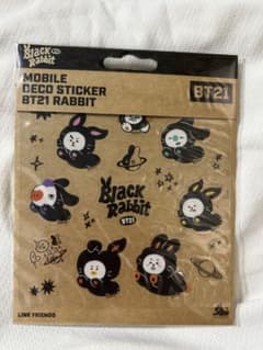 BT21 Black Rabbit 모바일 데코 스티커 C