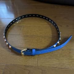 PHINGERINフィンガリン レザースタッズベルト ブルー - メルカリ