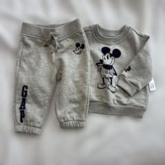 babyGAP ミッキーマウス セットアップ グレー　新品のサムネイル