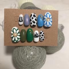 ハンドメイド ジェルネイル ネイルチップ オリジナル ぼーののサムネイル