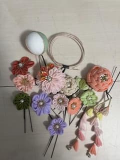 ヘアアクセサリー　七五三　女の子　髪飾り　つまみ細工