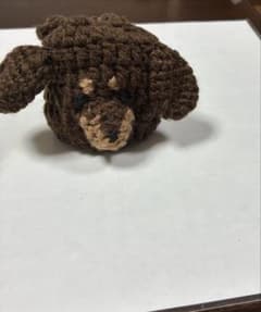 ハンドメイド 手編みダックス巾着のサムネイル
