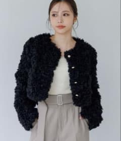 SENEE poodle no-collar jacket アウター コート M - メルカリ