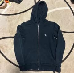 (((美品)))90s adidas 黒 フルジップパーカーのサムネイル