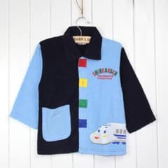 パジャマ 男の子 120 ルームウエア 長袖 カーティガン 子供 キッズ 新幹線のサムネイル