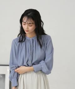 NANO universe 前後2wayサテンギャザーブラウスのサムネイル