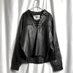 90s PARAGON プルオーバー レースアップ レザー ジャケット M - メルカリ