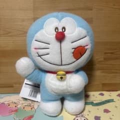 ドラえもん　赤いほっぺ　L ぬいぐるみ　ポケットごそごそポーズ