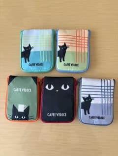 カフェ・ベローチェ 黒ねこエコバッグ2026 x5種セット