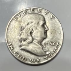 1952年製造のフランクリンハーフダラー銀貨 - メルカリ