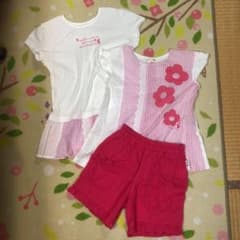 Tシャツ2枚 ショートパンツ1枚 3点セット 140 KPのサムネイル