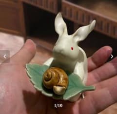 田中恒子 tsune Rabbit うさぎ かたつむり 陶器 置物 m50119876366_1.jpg?1764469679