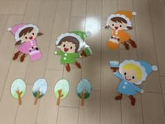 冬の壁面 雪のペンキ屋さん 保育園のサムネイル