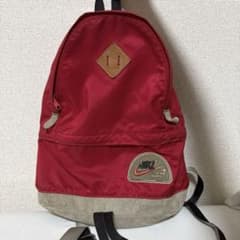 NIKE ナイキ ヴィンテージ リュック 赤 レザー切替 80s 90銀タグ前