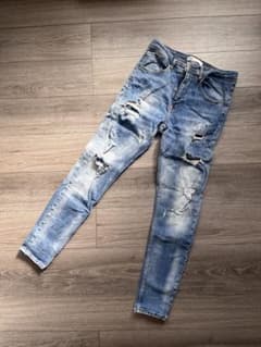 ZARA MAN ダメージデニム ジーンズ メンズのサムネイル
